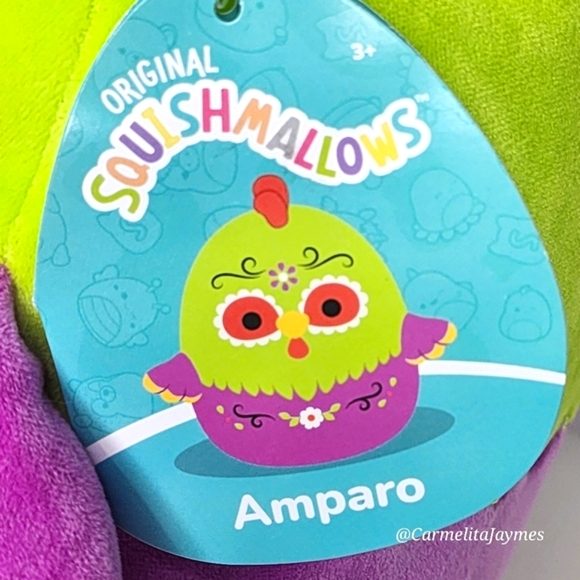 AMPARO 🐓 DOTD Embroidered Rooster Original Squishmallows By Kellytoy NWT **PC** - Picture 3 of 8